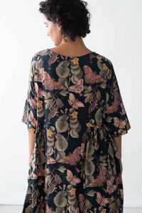Adele Merian dress with butterfly print