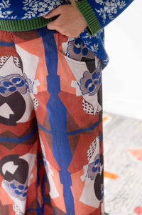 Agnes Jumper & Ollie's patterned pants detail