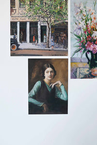 Art print set of Paris scenes and portraits.