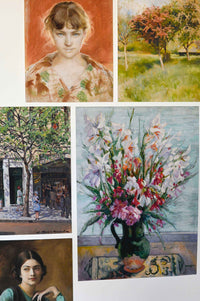 Art print set of Paris paintings and portraits