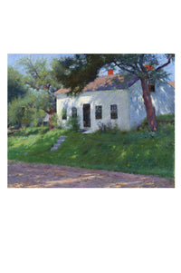 Art print of a roadside cottage
