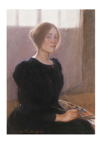 Art print of Elin, portrait with palette.