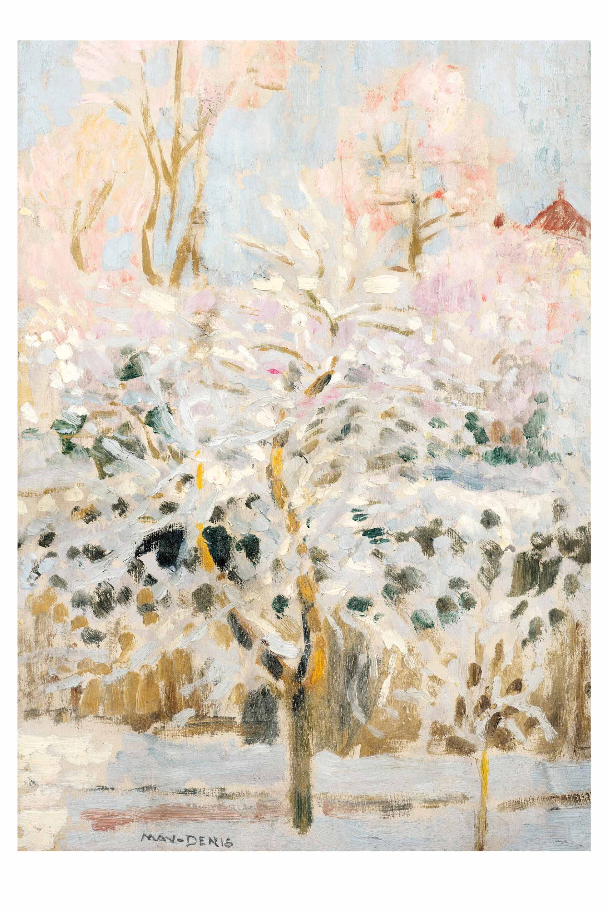 Winter garden scene