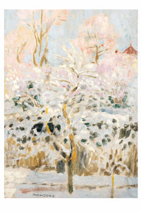 Winter garden scene