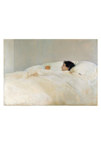 Mother in bed art print