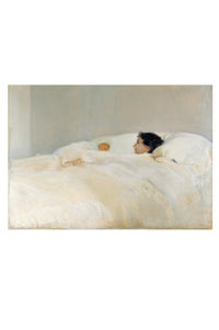 Mother in bed art print
