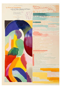Sonia Delaunay art print with colorful abstract shapes and text