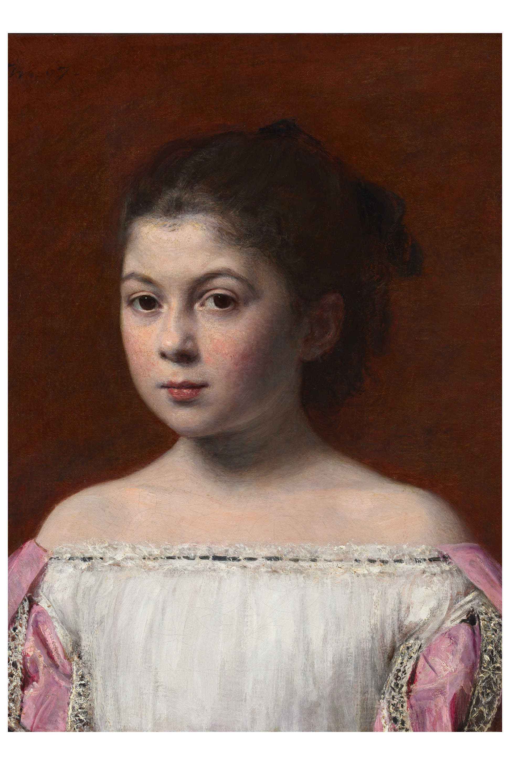 Art print of Marie-Yolande in a portrait painting.