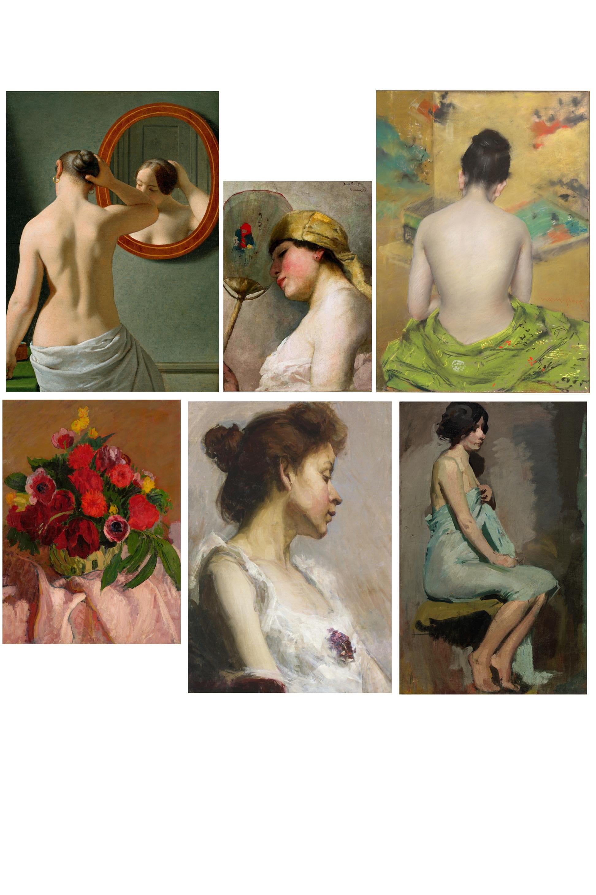 Femme Art Prints Set - Paintings of Women