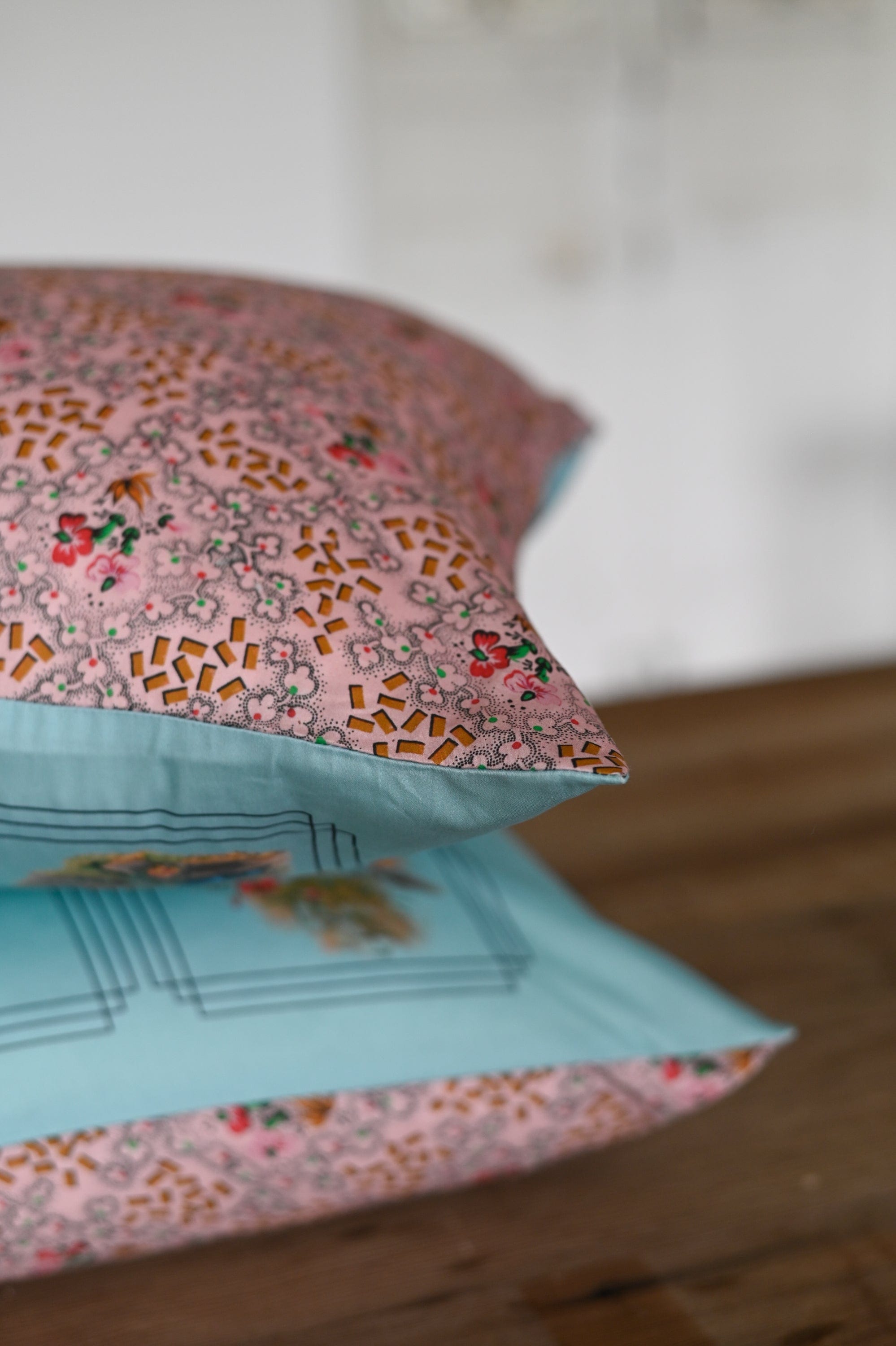 Australian Birds Pillowcase Set - Floral & Teal Pillows