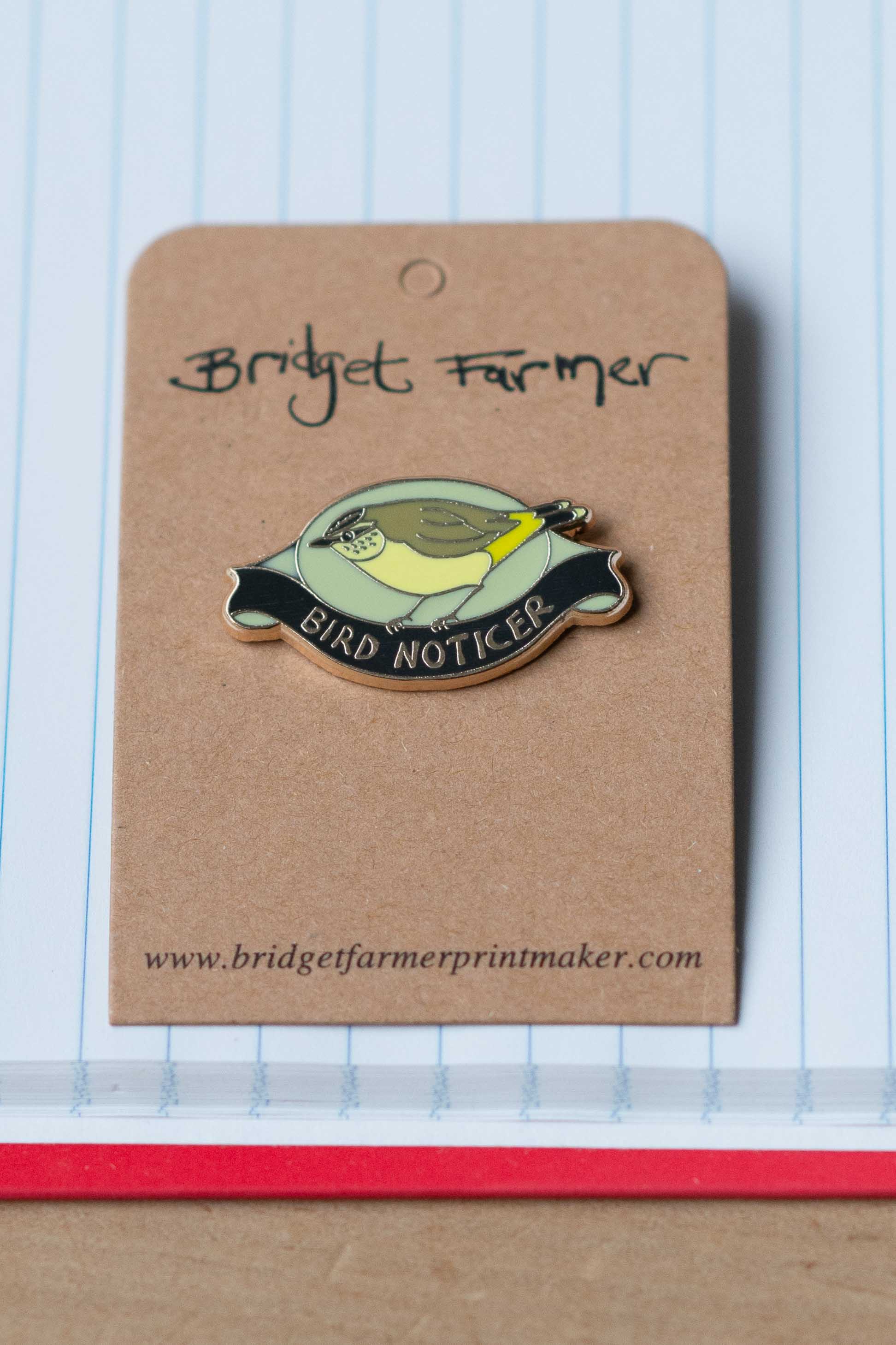 Bird Noticer pin by Bridget Farmer