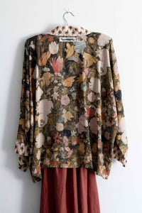 Floral print blouse and skirt, DSC0558