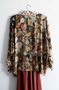 Floral print blouse and skirt, DSC0558