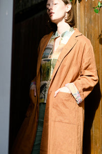 Jenna linen jacket in tan 2