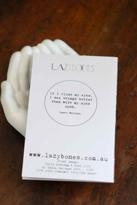 Lazybones card with Matisse quote, DSC9911