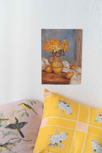 Daffodils and lemons in a vase still life painting