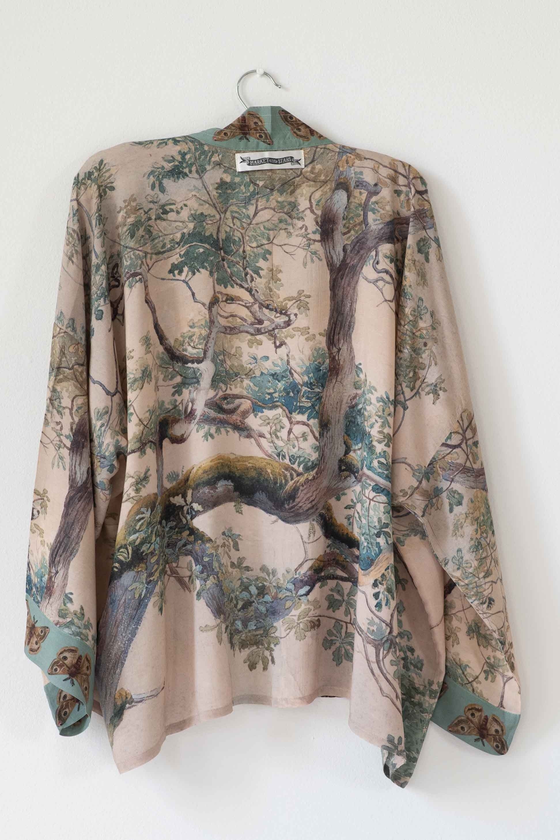 Earth Sky Kimono with tree print
