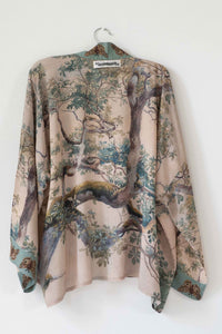 Earth Sky Kimono with tree print