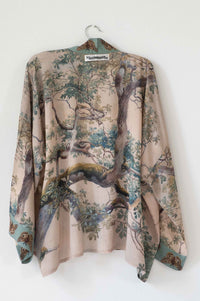 Earth Sky Kimono with tree print