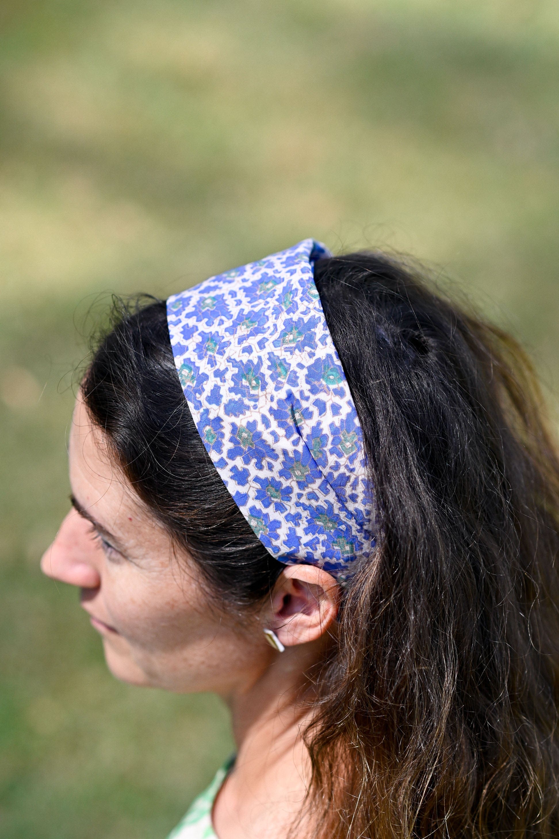 Hair Wrap Wide in Bluebell