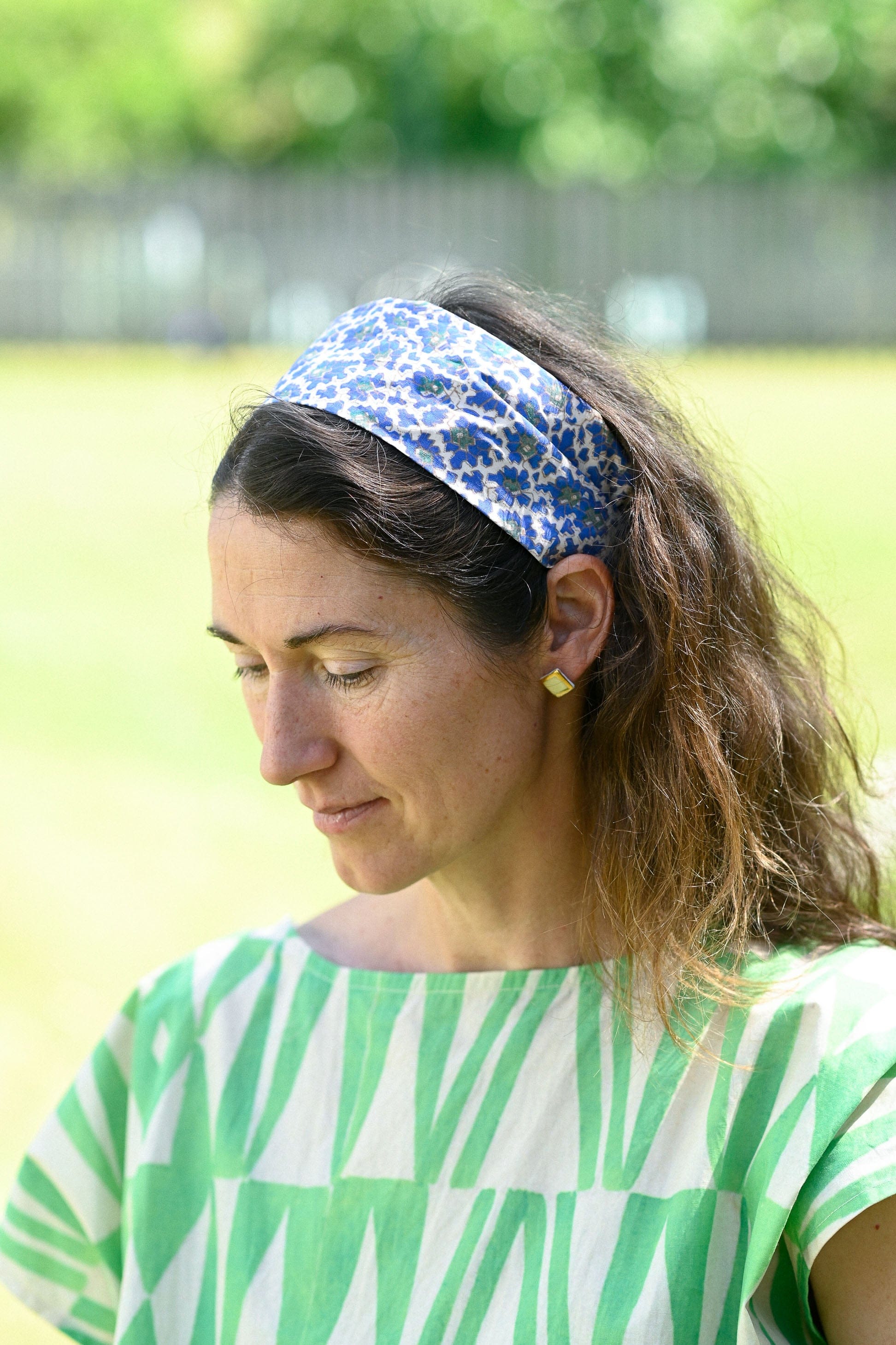 Hair Wrap Wide in Bluebell