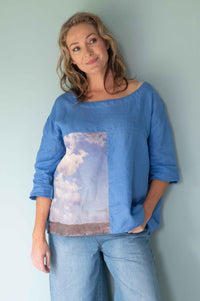 Fara Clouds Ollie Denim top on woman