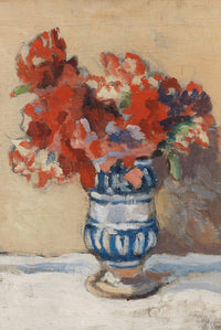 Flowers in blue vase painting by Christopher Wood