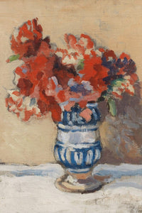 Flowers in blue vase painting by Christopher Wood