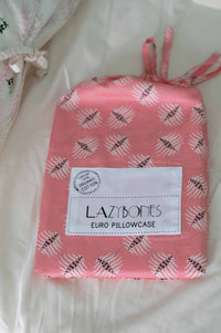 Lazybones Euro Pillowcase in Flutter print
