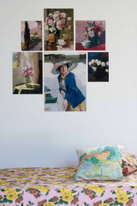 Freida Art Print Set with Italian View Cushion & Zinnia Sheet Set