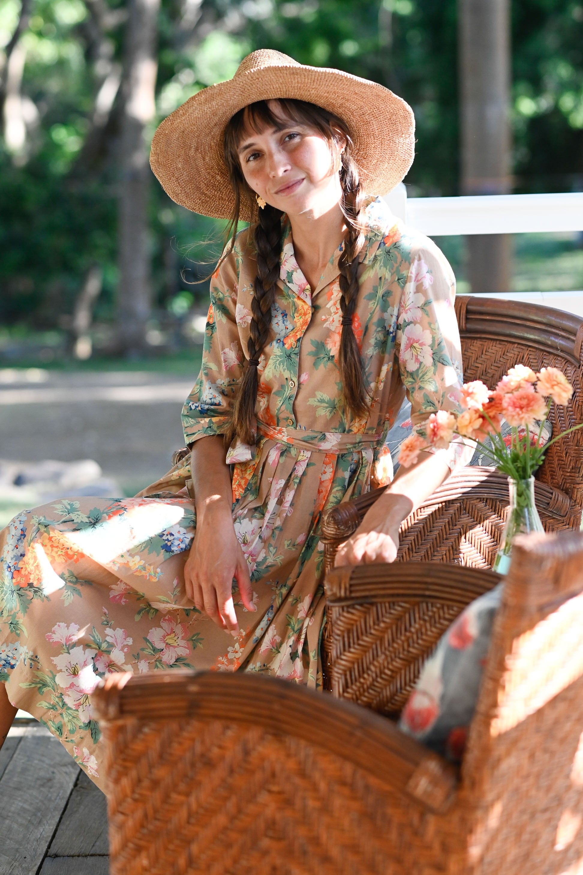 Gianna organic cotton Dress in Flora