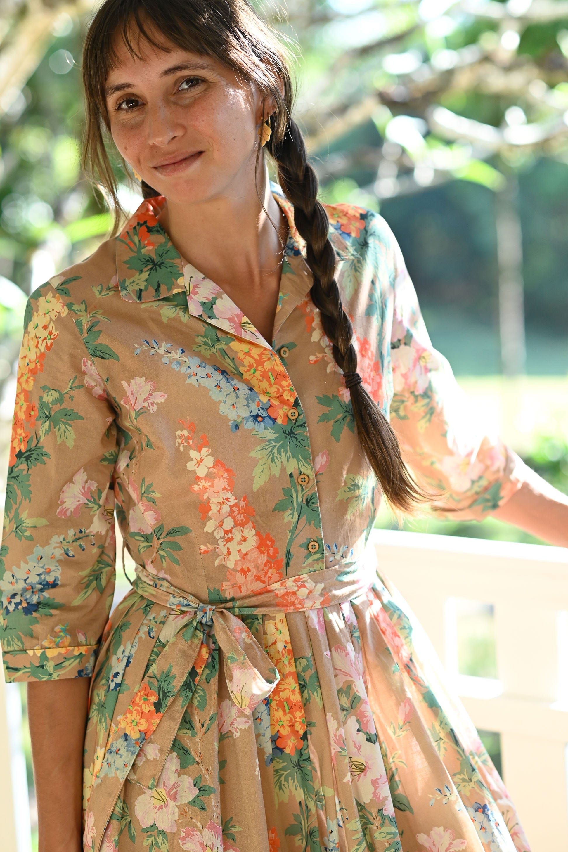 Gianna organic cotton Dress in Flora