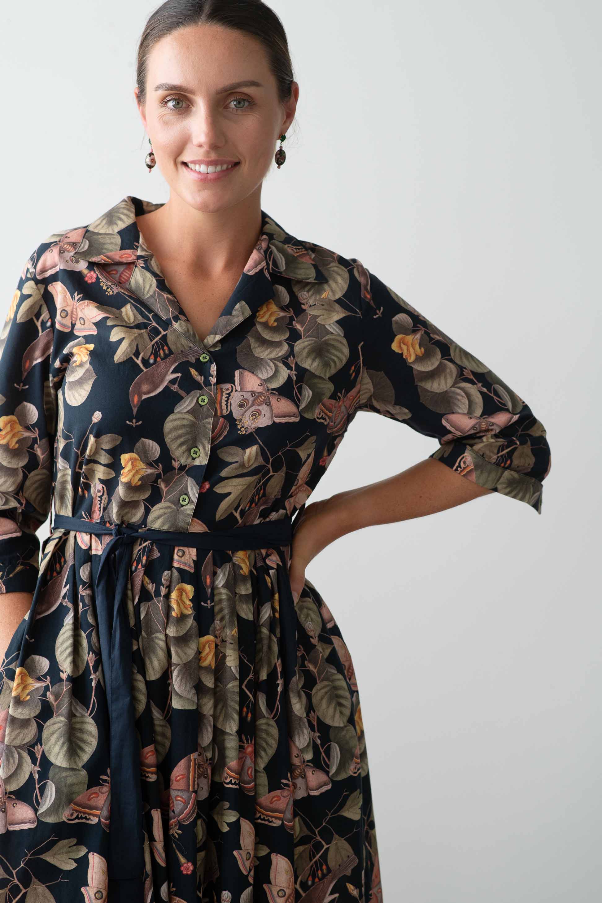 Gianna Merian in floral dress