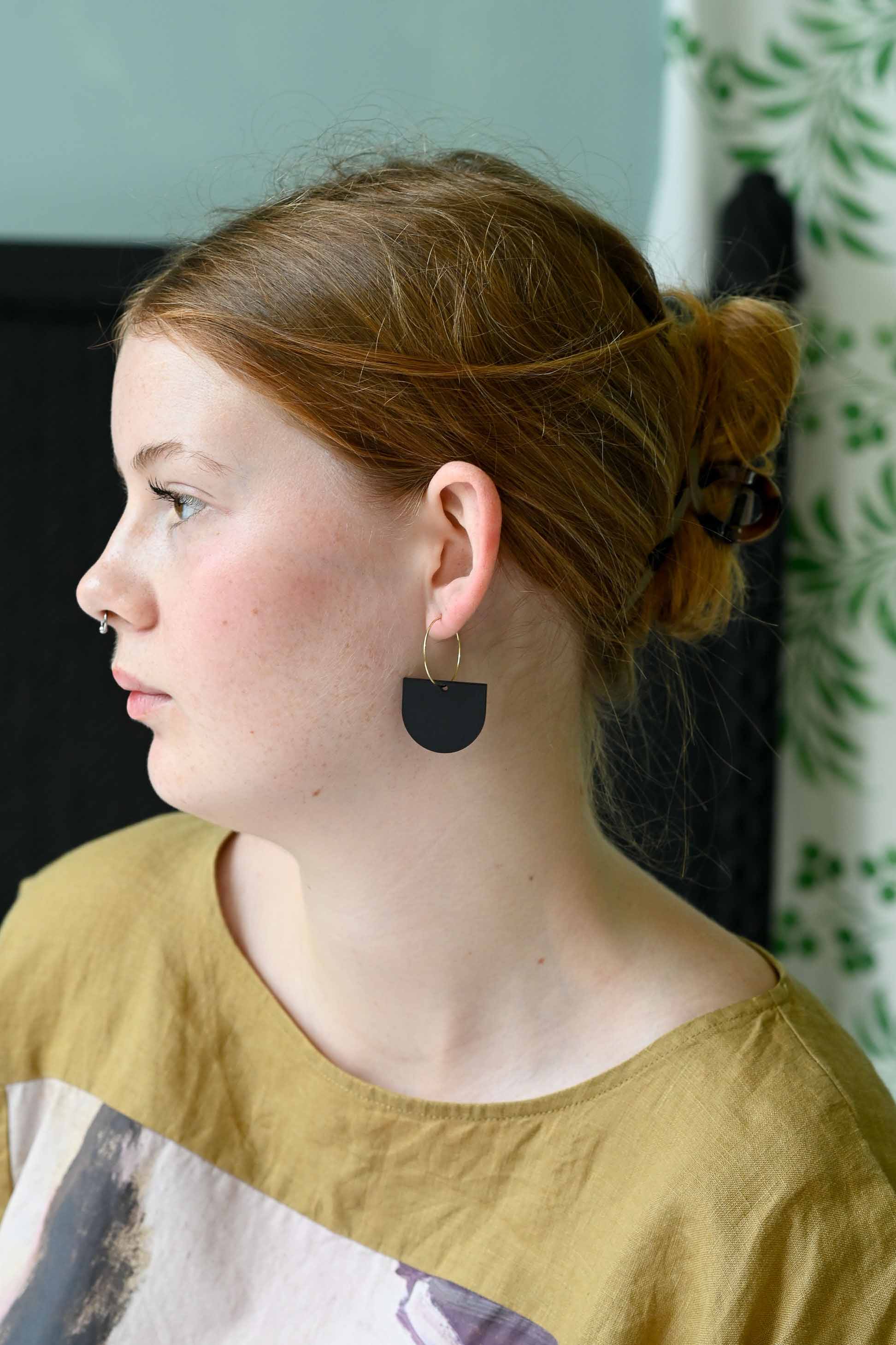 Gold Hoop and Arch Earrings