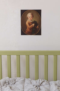 Grey marle cot quilt art print for kids