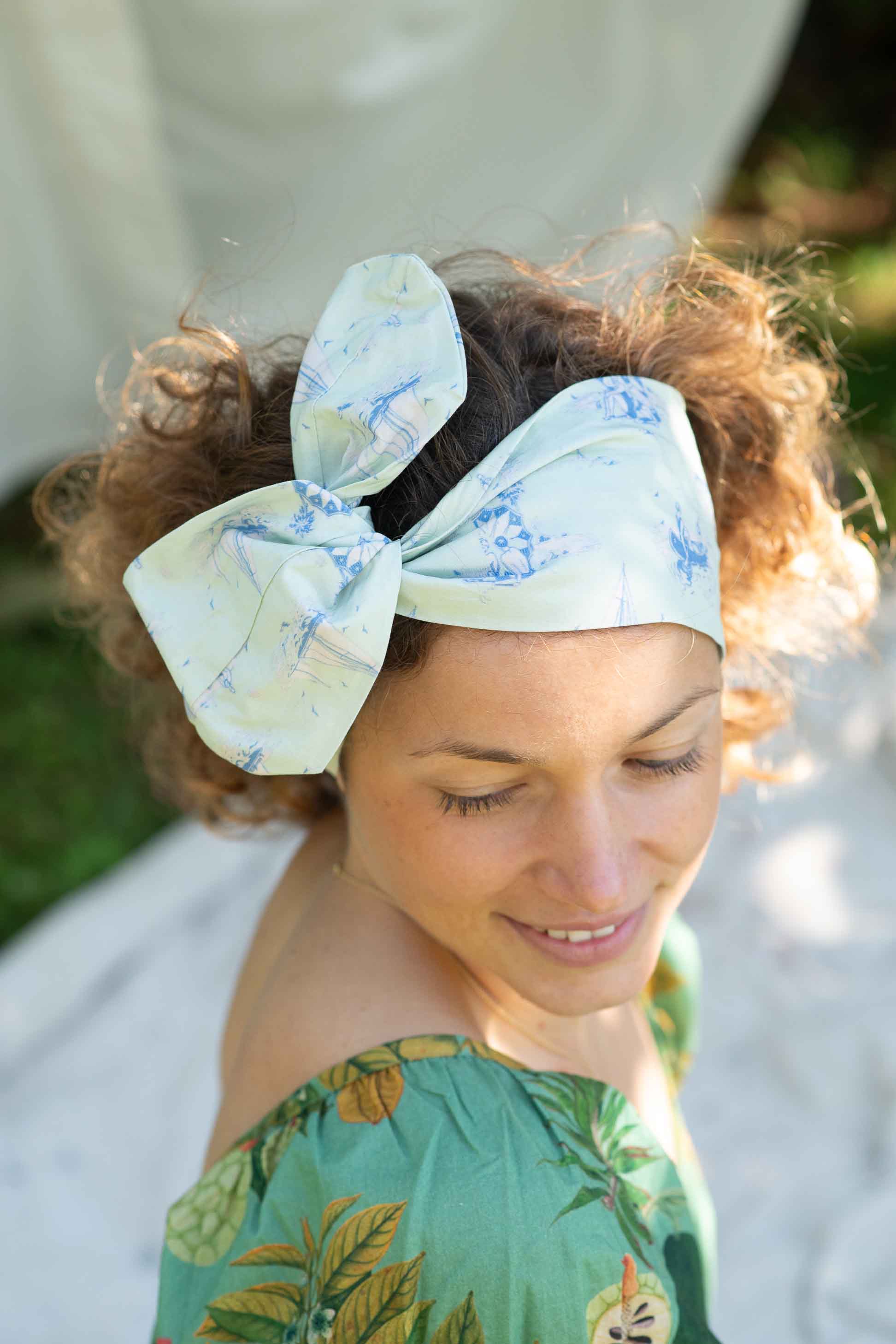 Hair Wrap Wide 20s Beach