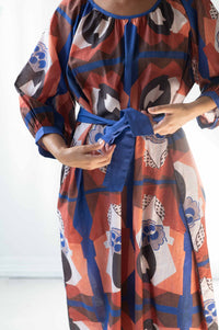 Hetti Dress Composition with blue belt