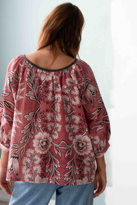 Hetti Top French Floral Print Blouse