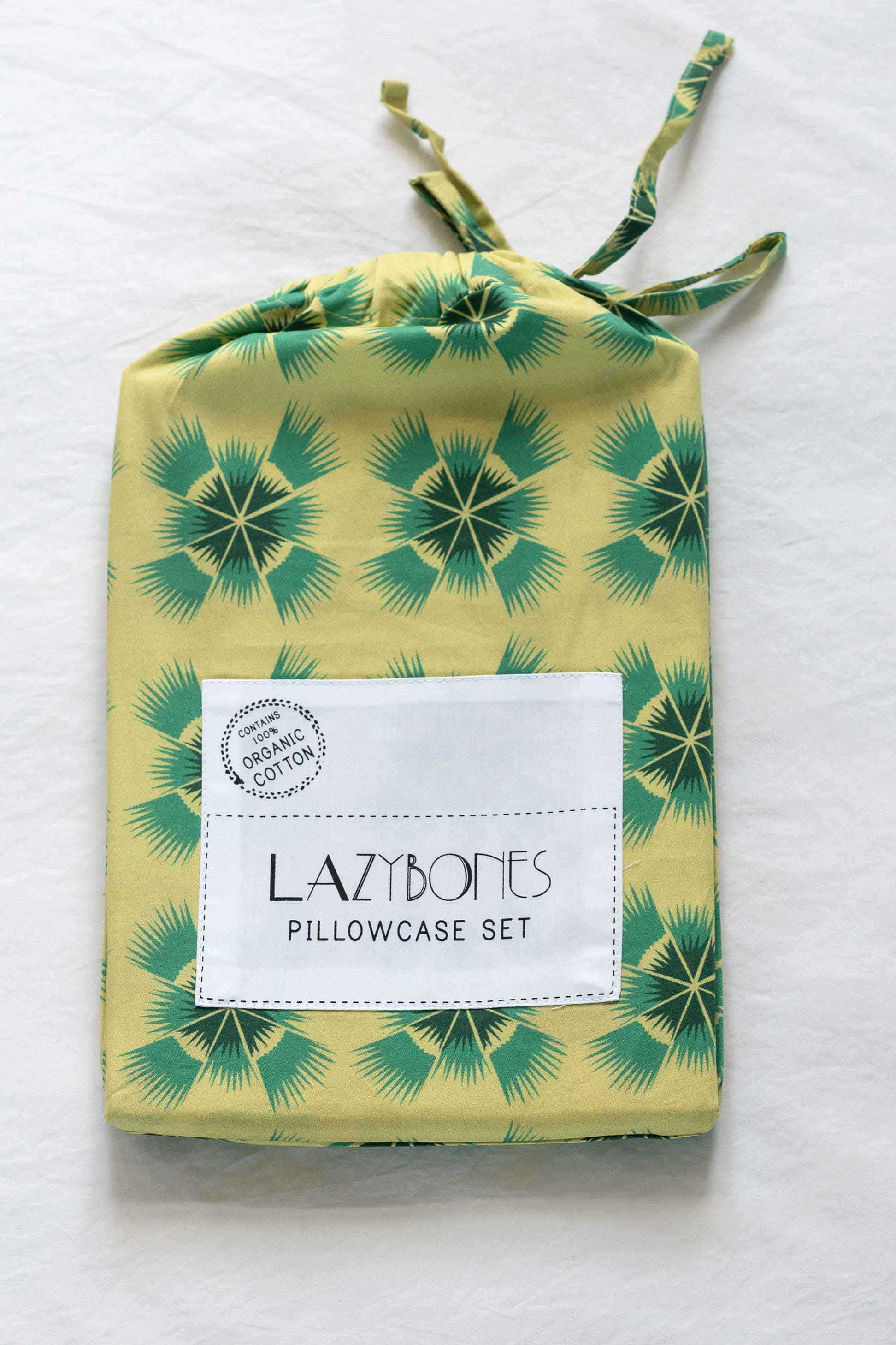 Hummingbird Pillowcase Set Bag - Lazybones Organic Cotton