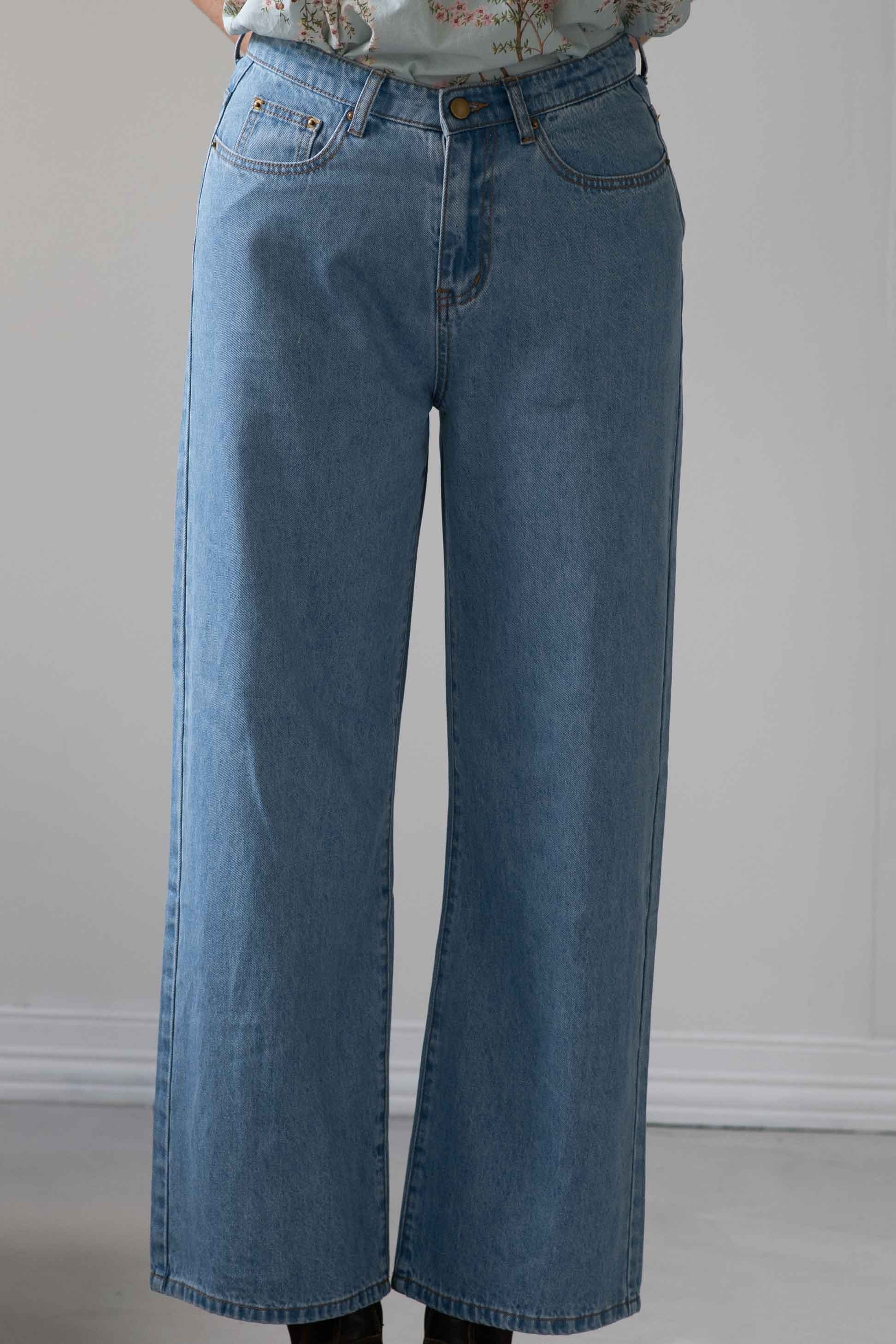 LucyJeans wide-leg blue jeans