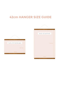 42cm Magnetic Print Holder size guide - A3 and A2 prints