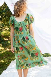 Marisa Tropics green floral dress