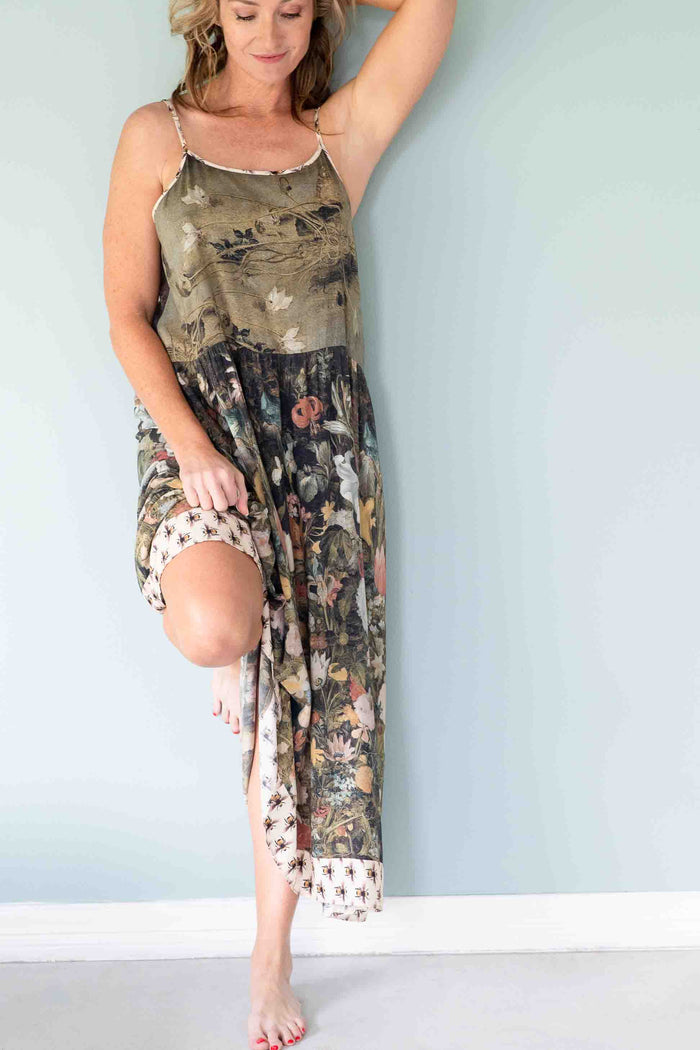 Woman in Market of Stars slip dress.