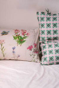 MaryVWPillowcase Set with floral and geometric patterns