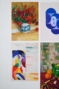 Mixed flowers art print set