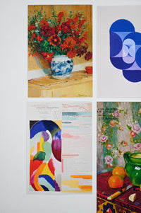 Mixed flowers art print set