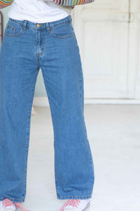 Blue denim jeans