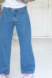 Blue denim jeans