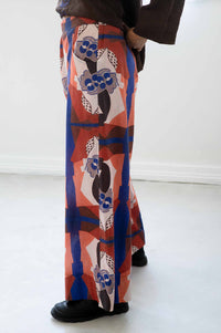 Person wearing patterned pants