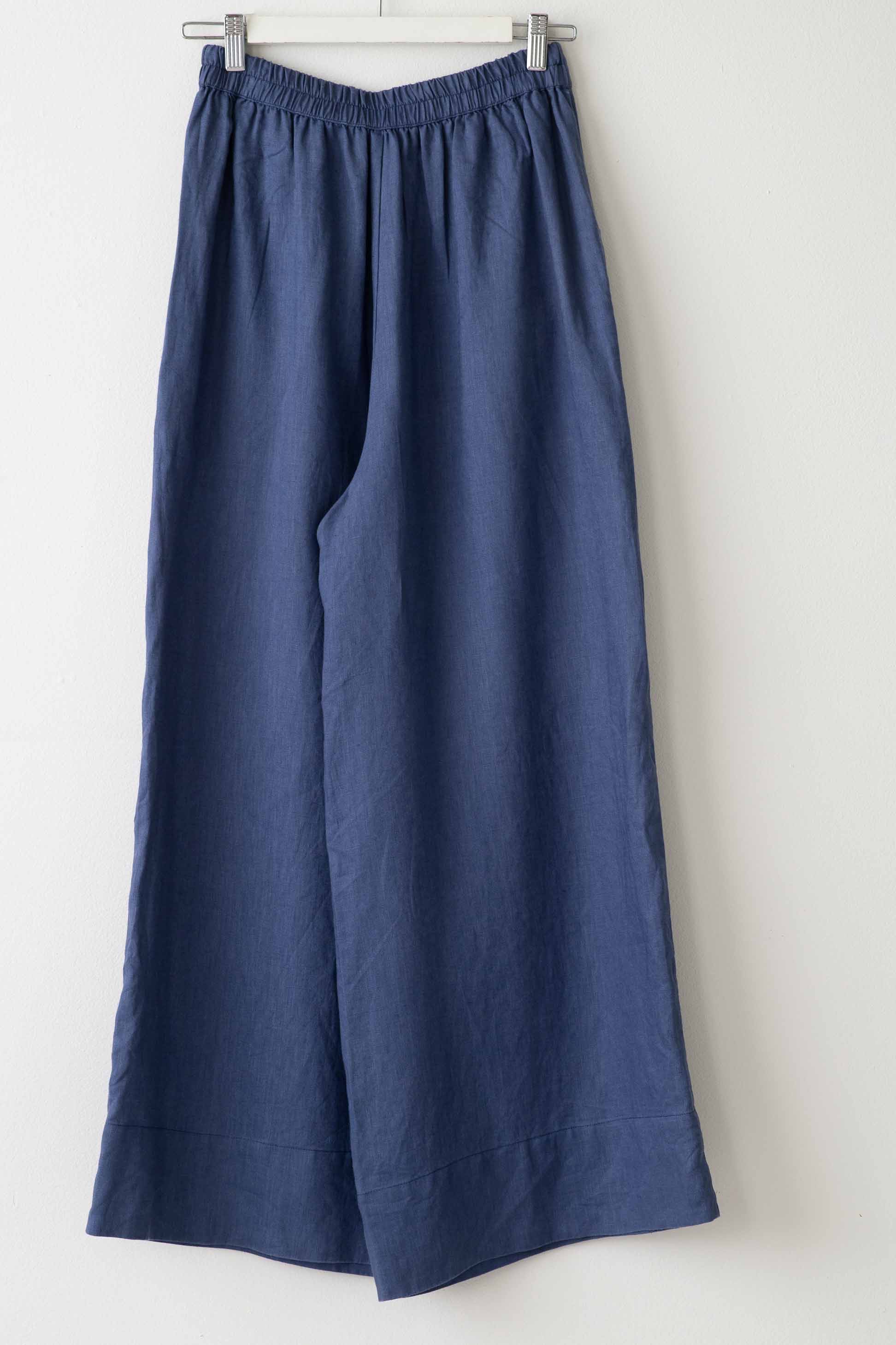 Blue linen pants